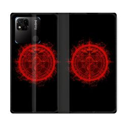 Housse cuir portefeuille Pour Xiaomi Redmi 10A Manga Fullmetal Alchemist Logo