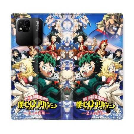 Housse cuir portefeuille Pour Xiaomi Redmi 10A Manga My Hero Academia Affiche