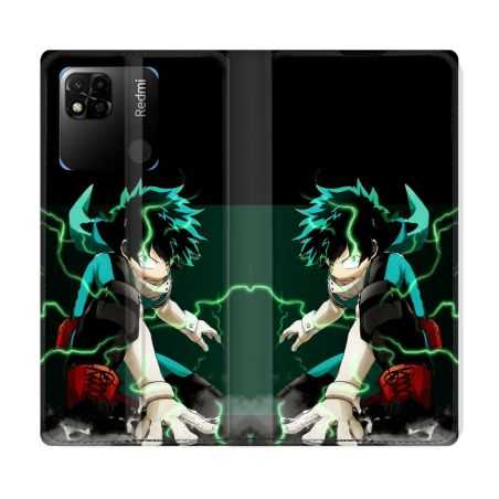 Housse cuir portefeuille Pour Xiaomi Redmi 10A Manga My Hero Academia Deku