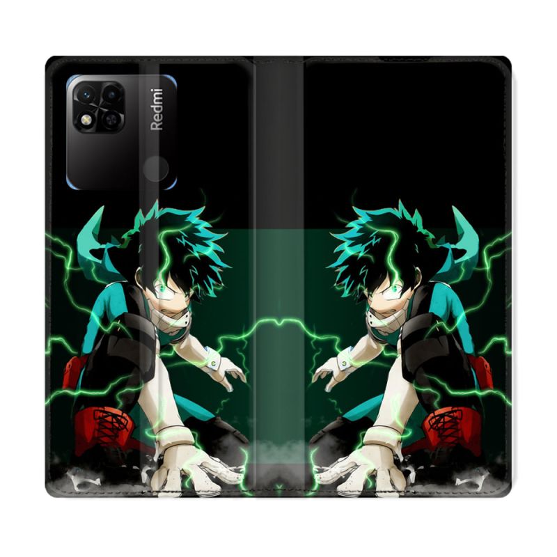 Housse cuir portefeuille Pour Xiaomi Redmi 10A Manga My Hero Academia Deku