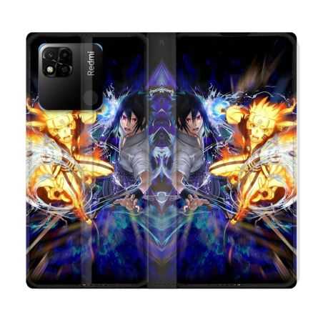 Housse cuir portefeuille Pour Xiaomi Redmi 10A Manga Naruto VS