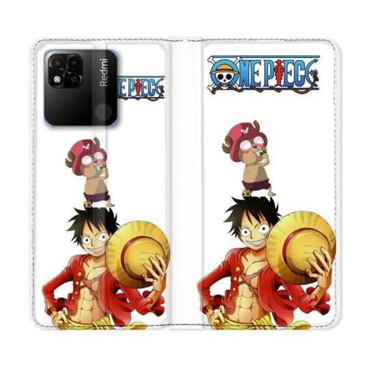 Housse cuir portefeuille Pour Xiaomi Redmi 10A Manga One Piece Chopper