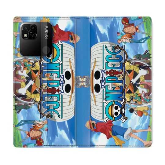 Housse cuir portefeuille Pour Xiaomi Redmi 10A Manga One Piece Sunny