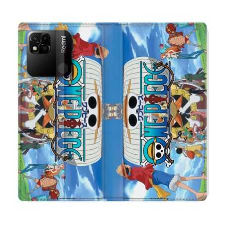 Housse cuir portefeuille Pour Xiaomi Redmi 10A Manga One Piece Sunny
