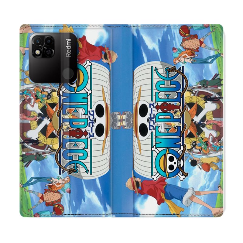Housse cuir portefeuille Pour Xiaomi Redmi 10A Manga One Piece Sunny
