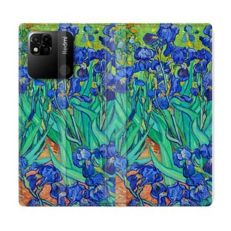 Housse cuir portefeuille Pour Xiaomi Redmi 10A Peinture Iris