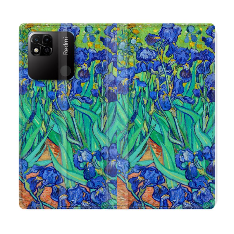Housse cuir portefeuille Pour Xiaomi Redmi 10A Peinture Iris