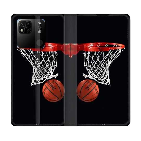 Housse cuir portefeuille Pour Xiaomi Redmi 10A Sport Basket Panier