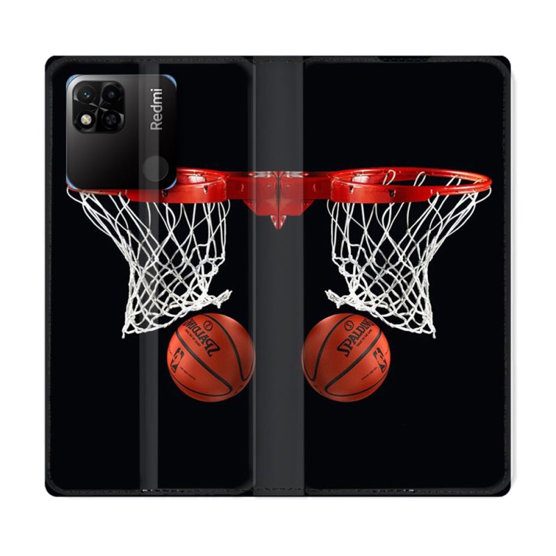 Housse cuir portefeuille Pour Xiaomi Redmi 10A Sport Basket Panier