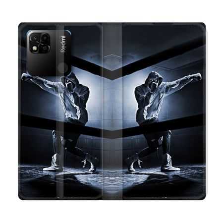 Housse cuir portefeuille Pour Xiaomi Redmi 10A Sport Boxe Poing