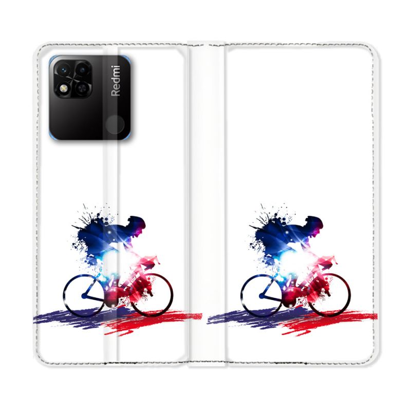 Housse cuir portefeuille Pour Xiaomi Redmi 10A Sport Cyclisme France