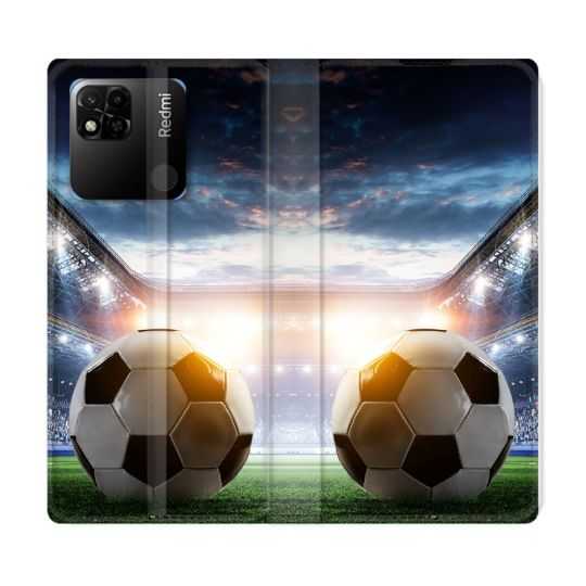 Housse cuir portefeuille Pour Xiaomi Redmi 10A Sport Football Stade