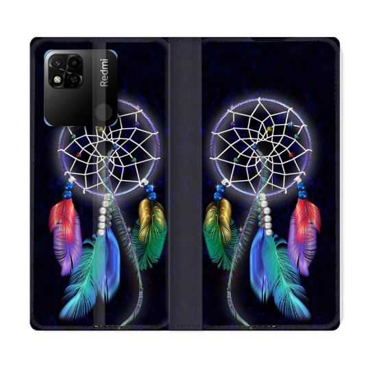 Housse cuir portefeuille Pour Xiaomi Redmi 10A Zen Attrape Reve Multicolore