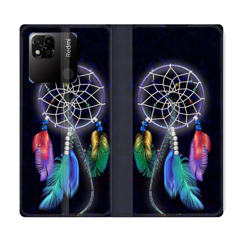 Housse cuir portefeuille Pour Xiaomi Redmi 10A Zen Attrape Reve Multicolore