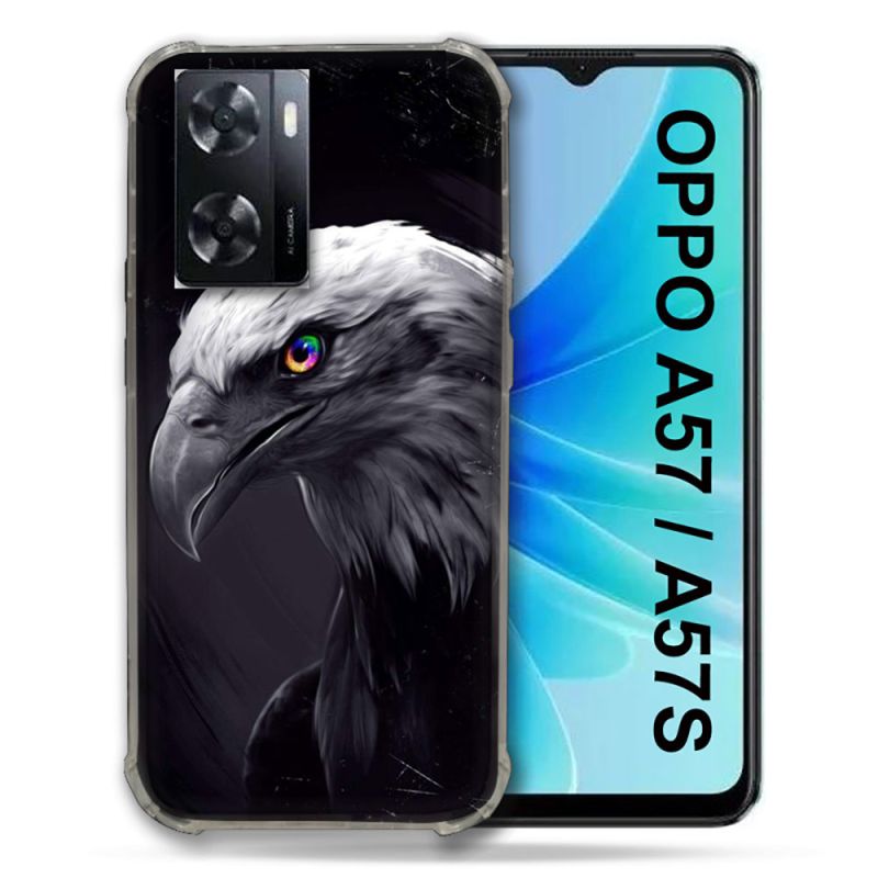 Coque Pour Oppo A57 / A57S Animal Aigle Royal Noir