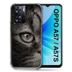 Coque Pour Oppo A57 / A57S Animal Chat Gris