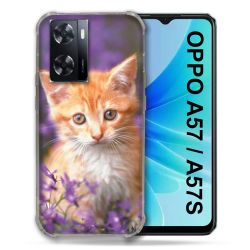 Coque Pour Oppo A57 / A57S Animal Chat Violet