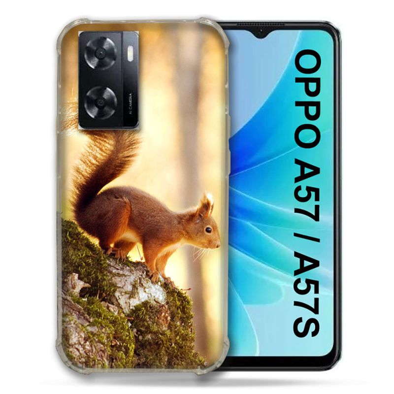 Coque Pour Oppo A57 / A57S Animal Ecureuil Bois