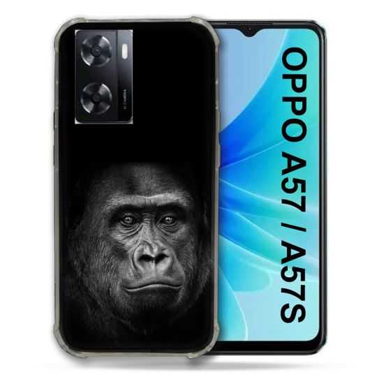 Coque Pour Oppo A57 / A57S Animal Gorille Noir