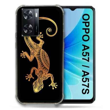 Coque Pour Oppo A57 / A57S Animal Lezard Noir