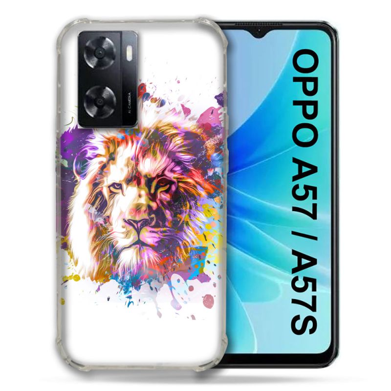 Coque Pour Oppo A57 / A57S Animal Lion Tag