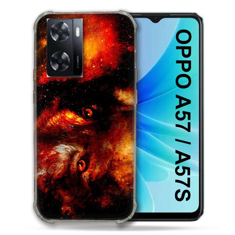 Coque Pour Oppo A57 / A57S Animal Loup Espace
