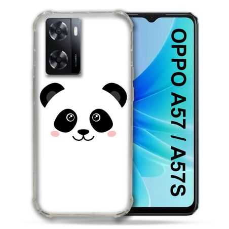 Coque Pour Oppo A57 / A57S Animal Panda Blanc