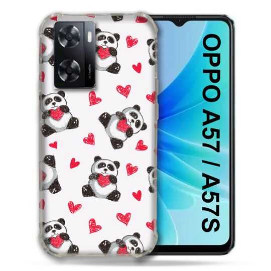 Coque Pour Oppo A57 / A57S Animal Panda Cœur