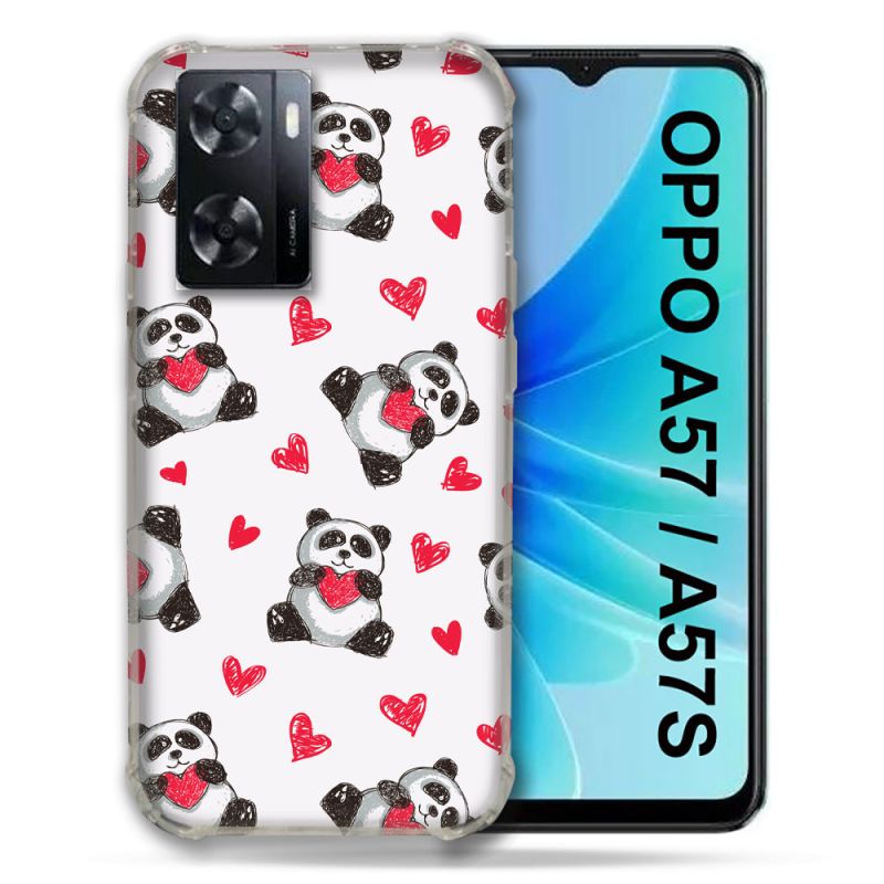 Coque Pour Oppo A57 / A57S Animal Panda Cœur