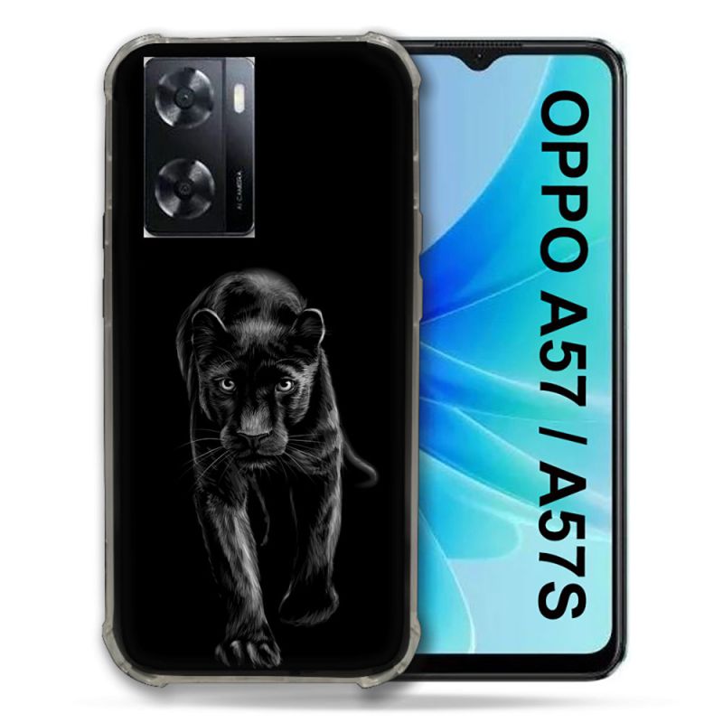 Coque Pour Oppo A57 / A57S Animal Panthère Noire