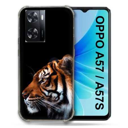 Coque Pour Oppo A57 / A57S Animal Tigre Noir