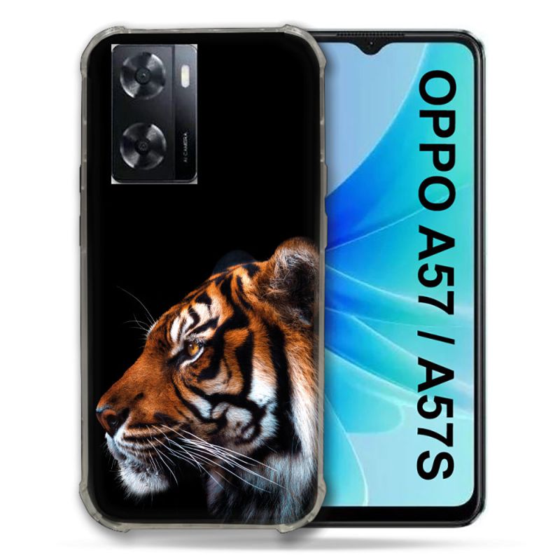 Coque Pour Oppo A57 / A57S Animal Tigre Noir