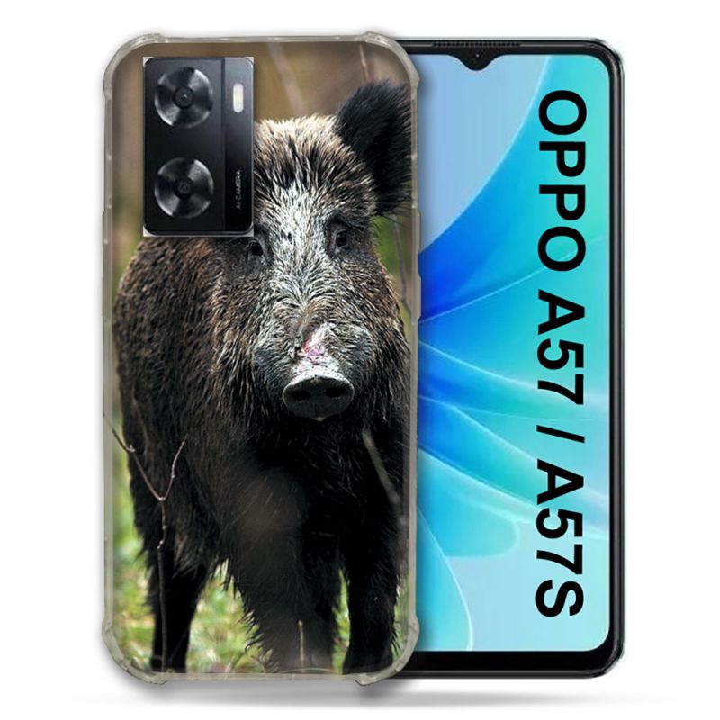 Coque Pour Oppo A57 / A57S Chasse Sanglier bois