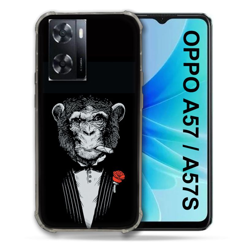 Coque Pour Oppo A57 / A57S Decale Singe Mafia