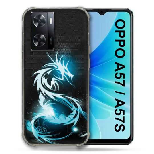Coque Pour Oppo A57 / A57S Fantastique Dragon Bleu