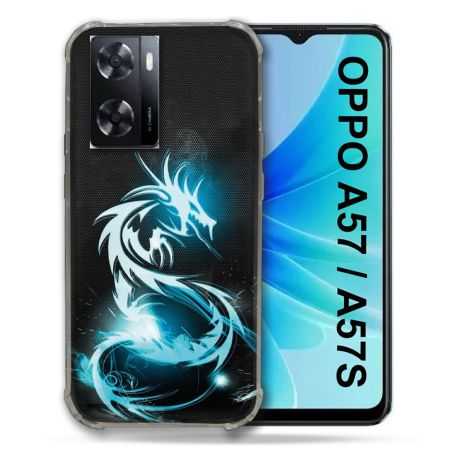 Coque Pour Oppo A57 / A57S Fantastique Dragon Bleu