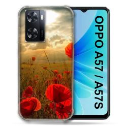 Coque Pour Oppo A57 / A57S Fleur Coquelicot