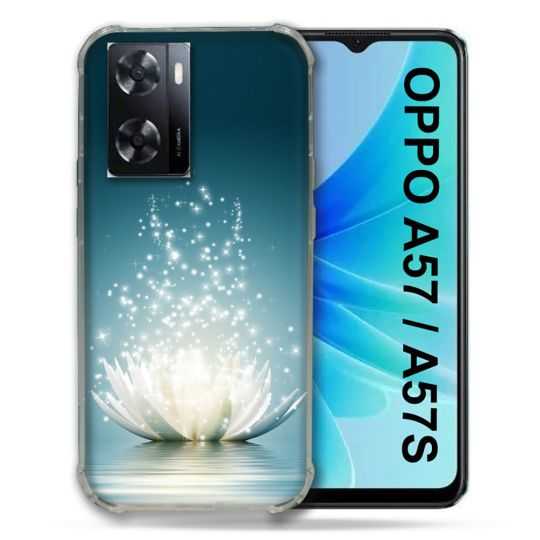 Coque Pour Oppo A57 / A57S Fleur Lotus Blanc