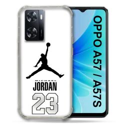 Coque Pour Oppo A57 / A57S Jordan 23 Blanc
