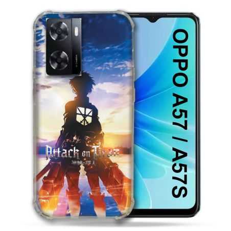 Coque Pour Oppo A57 / A57S Manga Attaque Titans Soleil