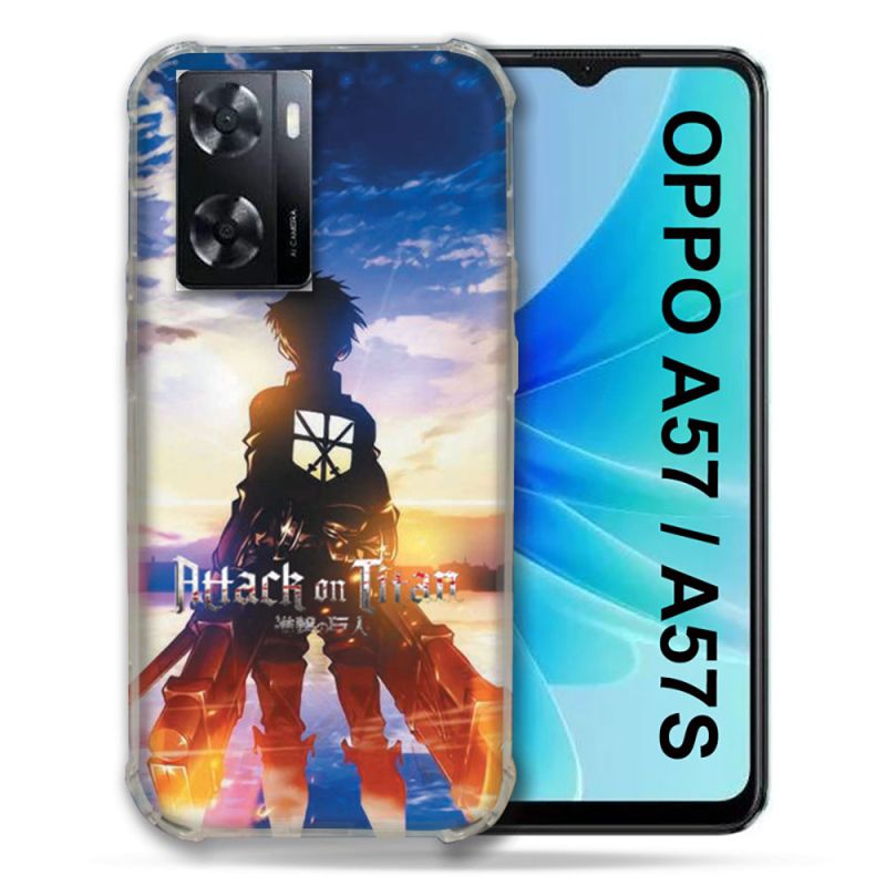 Coque Pour Oppo A57 / A57S Manga Attaque Titans Soleil