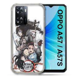 Coque Pour Oppo A57 / A57S Manga Demon Slayer Blanc