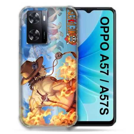 Coque Pour Oppo A57 / A57S Manga One Piece Ace Color