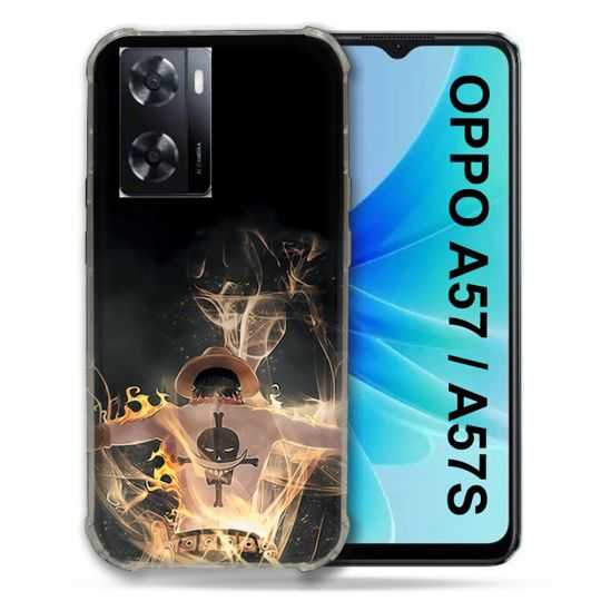 Coque Pour Oppo A57 / A57S Manga One Piece Ace Noir