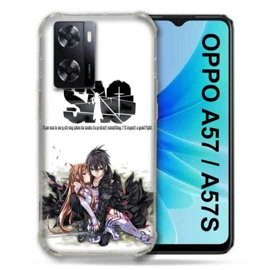 Coque Pour Oppo A57 / A57S Manga SAO sword Art Online Blanc