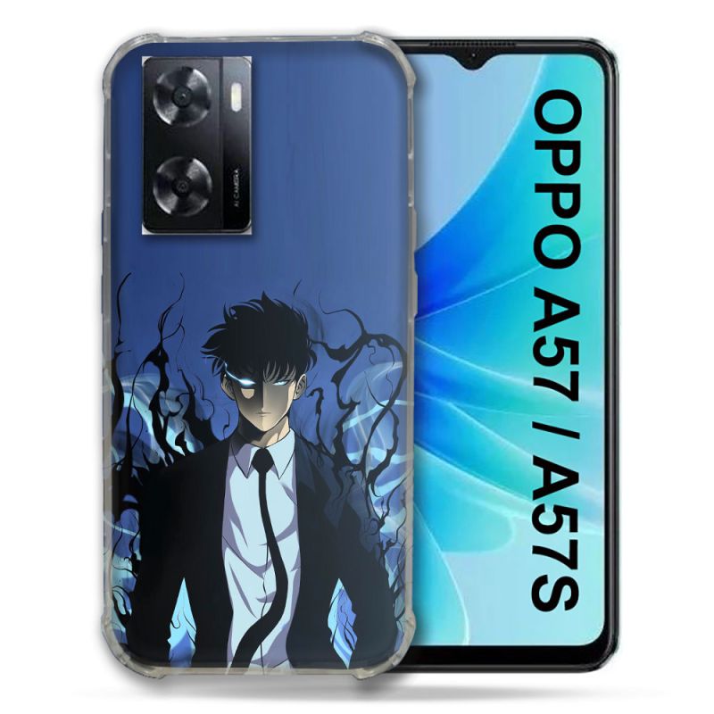 Coque Pour Oppo A57 / A57S Manga Solo Leveling Sung Bleu