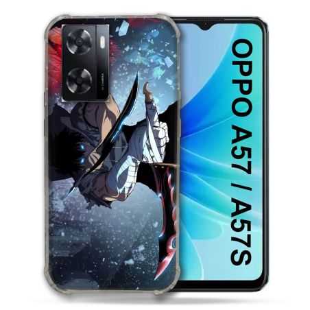 Coque Pour Oppo A57 / A57S Manga Solo Leveling Sung Epee