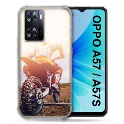 Coque Pour Oppo A57 / A57S Moto Cross Soleil