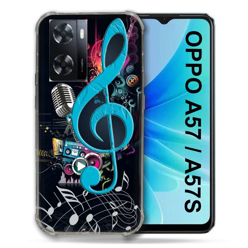 Coque Pour Oppo A57 / A57S Musique Cle Sol Bleu
