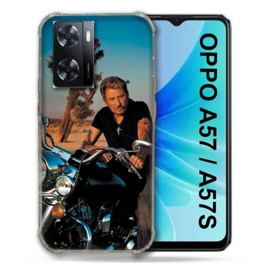 Coque Pour Oppo A57 / A57S Musique Johnny Hallyday Moto